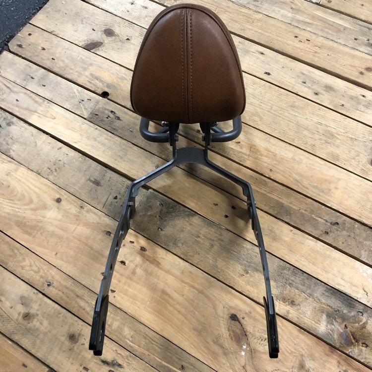 Indian Scout backrest with rack and pillion pad